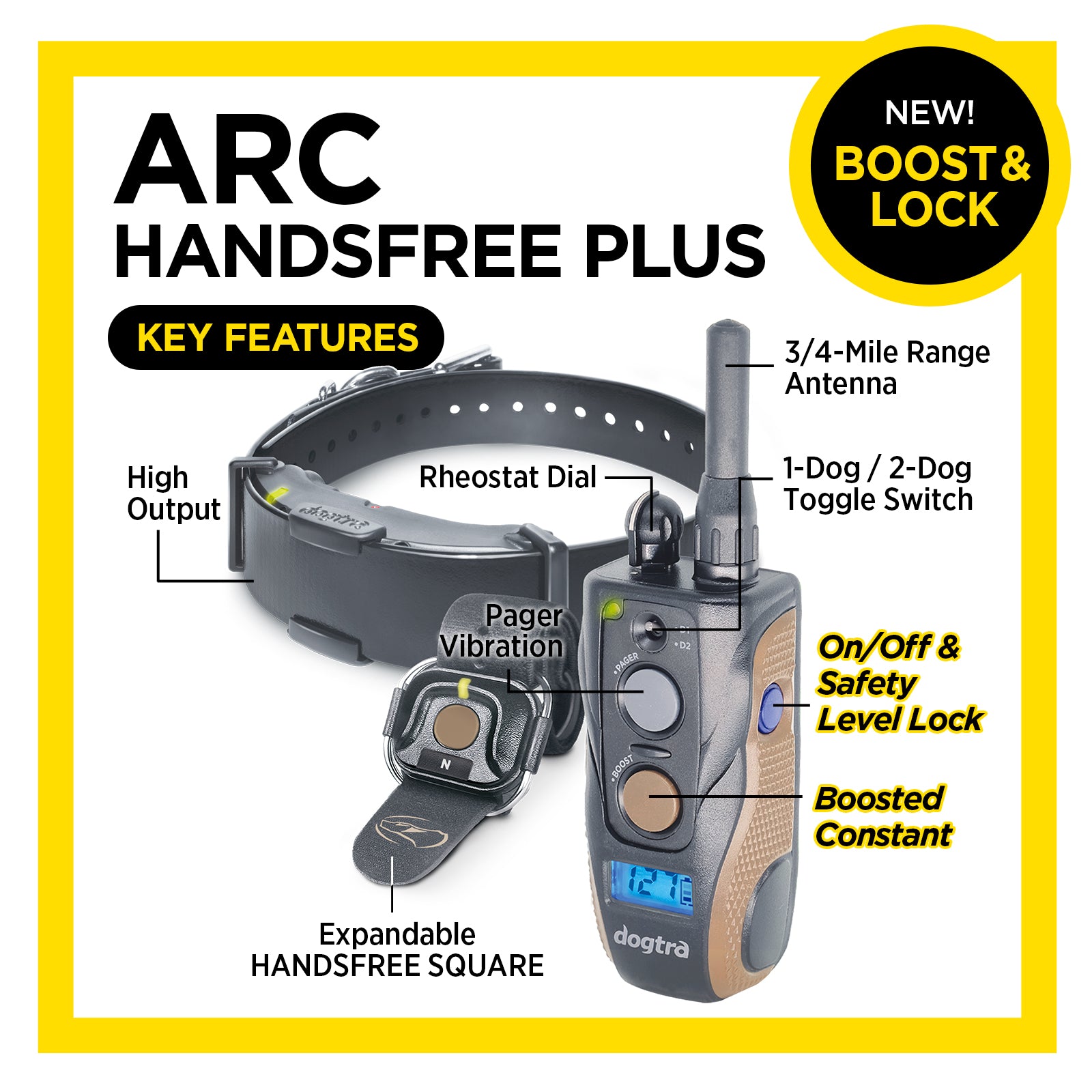 Dogtra Arc Handsfree Plus Boost & Lock – Redline K-9 Canada