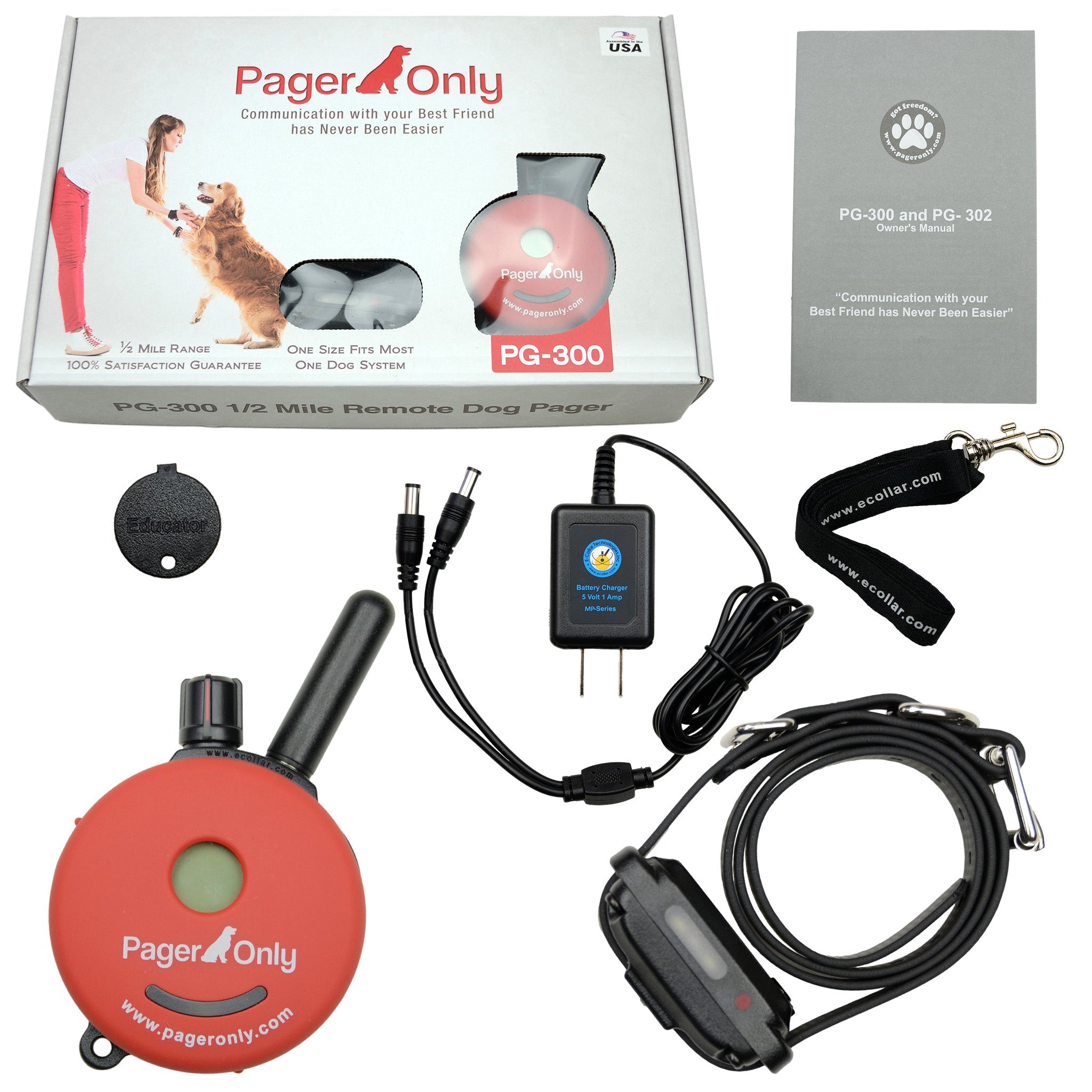 E-Collar Technologies PG-300 Page Only Vibration Remote Trainer