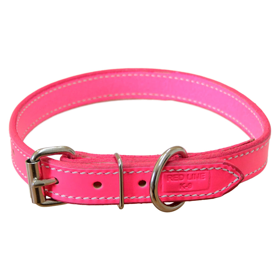 Flat Leather Collar - 3/4
