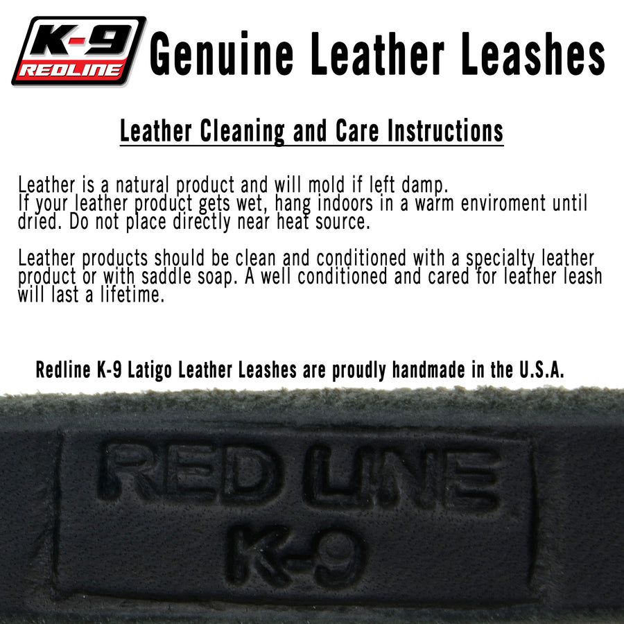 Latigo Leather Leash With Stainless Clasp