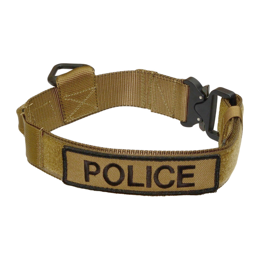 MaxTac Service ID Collar With Cobra Buckle - Coyote Brown